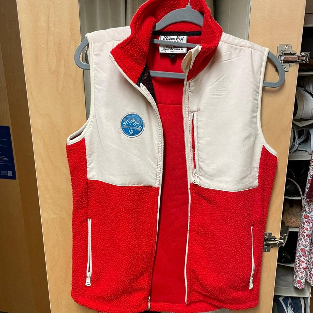 Rare Red Rowdy Gentleman Fleece Tech Ski Vest